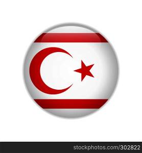 Turkish Republic Northern Cyprus flag on button