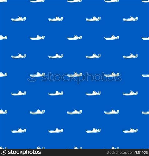 Turkish shoes pattern repeat seamless in blue color for any design. Vector geometric illustration. Turkish shoes pattern seamless blue