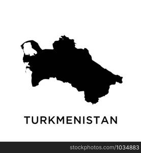 Turkmenistan map icon design trendy