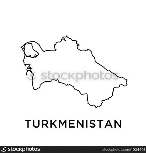 Turkmenistan map icon design trendy