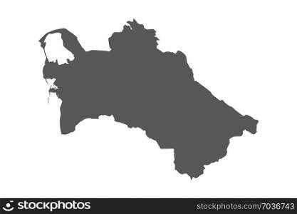 Turkmenistan vector contour map