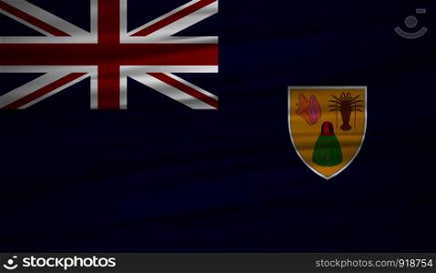 Turks and Caicos flag vector. Vector flag of Turks and Caicos blowig in the wind. EPS 10.