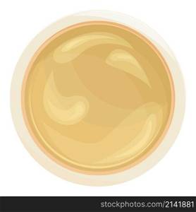 Turmeric cream soup icon cartoon vector. Hot bowl. Vegetable plate. Turmeric cream soup icon cartoon vector. Hot bowl