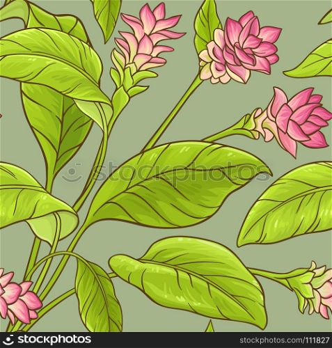 turmeric vector pattern. turmeric plant vector pattern on color background