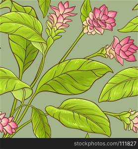 turmeric vector pattern. turmeric plant vector pattern on color background