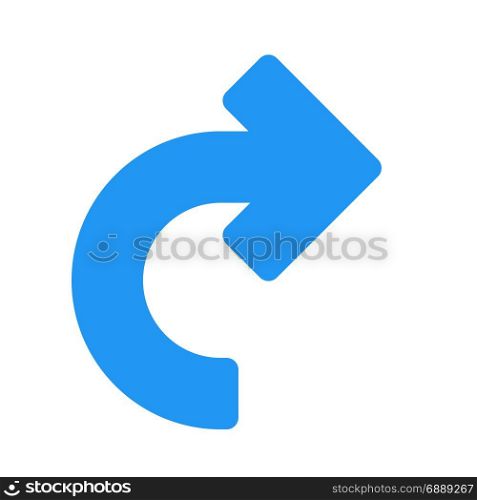 turn arrow, icon on isolated background