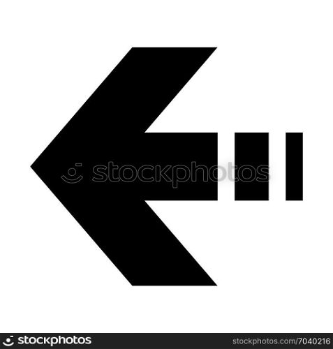 turn arrow on isolated background, icon on isolated background