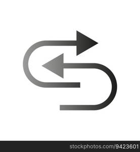 Turn back and return icon. Vector illustration. EPS 10. stock image.. Turn back and return icon. Vector illustration. EPS 10.