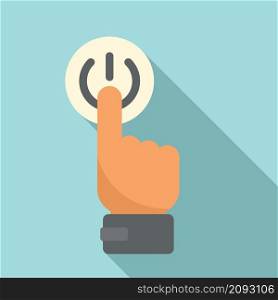 Turn off button icon flat vector. Light power. Electric switch. Turn off button icon flat vector. Light power