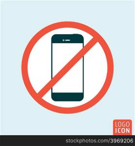 Turn off mobile phone icon. Turn off phone symbol. Vector illustration. Turn off smartphone icon