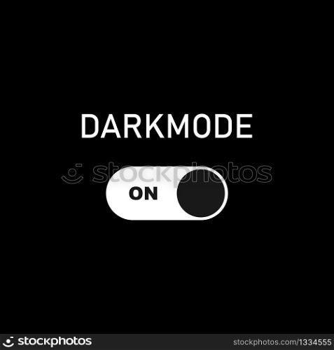 Turn on dark mode. Dark theme on your device or site. Dark Mode Toggle Switch. Vector EPS 10