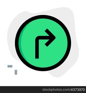 Turn right sign board signal arrows