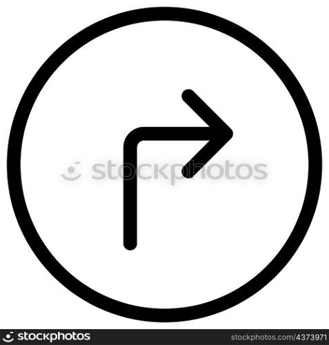 Turn right sign board signal arrows