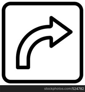 Turn right sign for traffic direction layout
