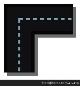 Turning road icon. Flat illustration of turning road vector icon for web. Turning road icon, flat style