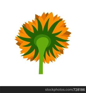 Turning sunflower icon. Flat illustration of turning sunflower vector icon for web. Turning sunflower icon, flat style