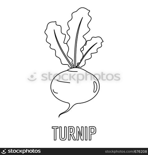 Turnip icon. Outline illustration of turnip vector icon for web. Turnip icon, outline style.