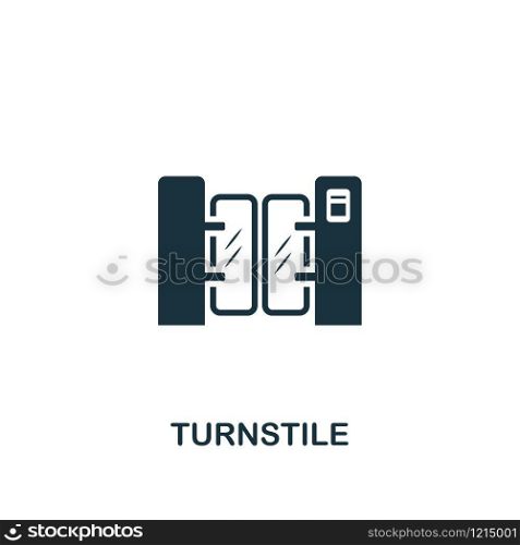 Turnstile icon. Premium style design from public transport collection. UX and UI. Pixel perfect turnstile icon for web design, apps, software, printing usage.. Turnstile icon. Premium style design from public transport icon collection. UI and UX. Pixel perfect Turnstile icon for web design, apps, software, print usage.