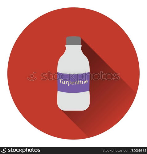 Turpentine icon. Flat color design. Vector illustration.