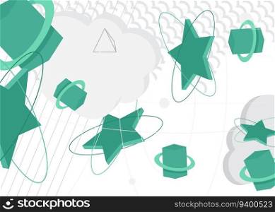 Turquoise and White deluxe geometric shapes background illustration design. Vector luxury with abstract color backdrop.