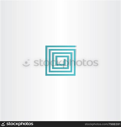 turquoise square spiral logo vector icon design