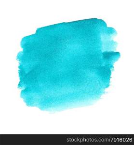 Turquoise watercolor spot
