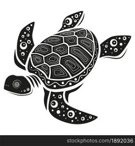 Turtle creative original design isolated icon. Vector illustration.