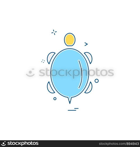 Turtle icon design vector 