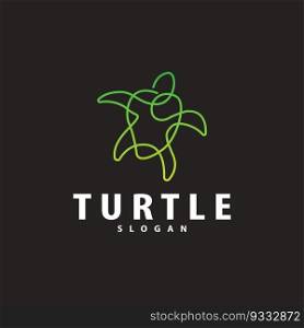 Turtle Logo, Ocean Animal Vector, Simple Minimalist Design, Symbol Illustration Template