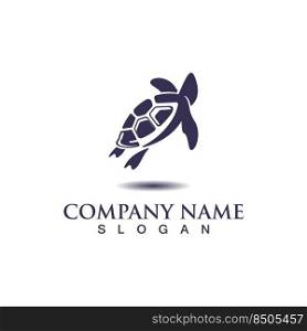 Turtle sea logo image design template animal vector