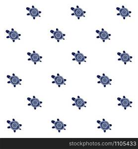 Turtles Seamless Vector Pattern. Cute marine pattern for baby clothes, fabric, textile, wrapping paper. Cartoon animals vector illustration. Turtles Seamless Vector Pattern