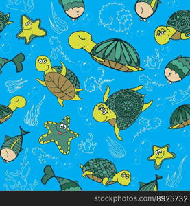 Turtles vector image