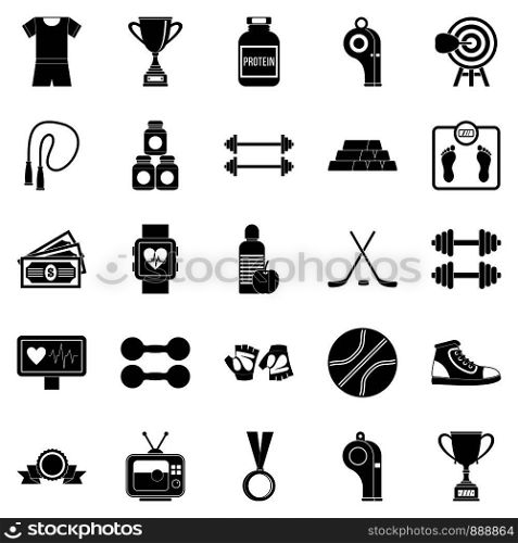 Tussle icons set. Simple set of 25 tussle vector icons for web isolated on white background. Tussle icons set, simple style
