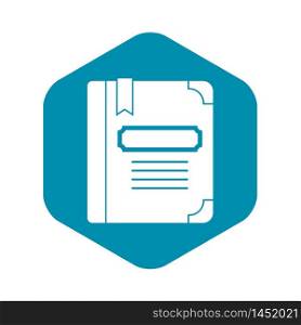 Tutorial with bookmark icon. Simple illustration of tutorial with bookmark vector icon for web. Tutorial with bookmark icon, simple style