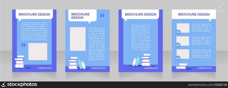 Tutoring association blank brochure layout design. Student recruitment. Vertical poster template set with empty copy space for text. Premade corporate reports collection. Editable flyer paper pages. Tutoring association blank brochure layout design