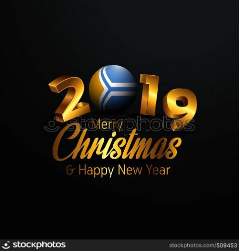 Tuva Flag 2019 Merry Christmas Typography. New Year Abstract Celebration background