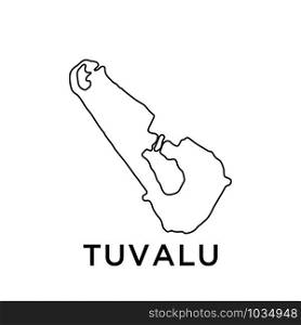 Tuvalu map icon design trendy