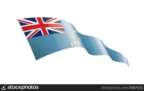 Tuvalu national flag, vector illustration on a white background. Tuvalu flag, vector illustration on a white background