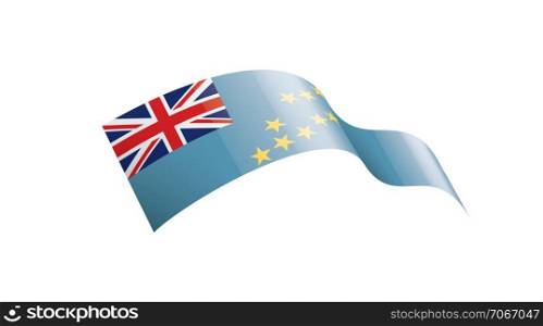 Tuvalu national flag, vector illustration on a white background. Tuvalu flag, vector illustration on a white background