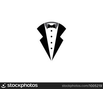 Tuxedo man logo and symbols black icons template