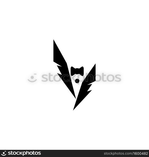 Tuxedo man logo design vector illustration