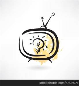tv bulb grunge icon