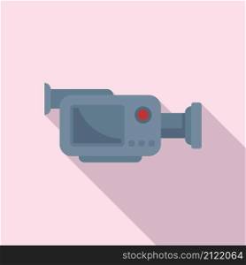 Tv camera icon flat vector. Live video. Online stream. Tv camera icon flat vector. Live video