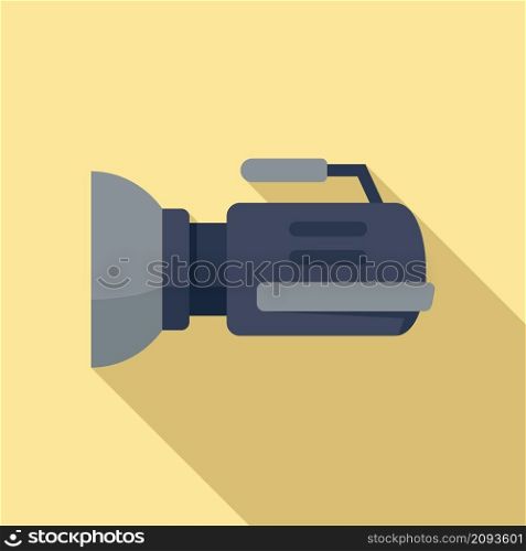 Tv camera icon flat vector. Video movie. Digital film. Tv camera icon flat vector. Video movie