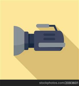 Tv camera icon flat vector. Video movie. Digital film. Tv camera icon flat vector. Video movie