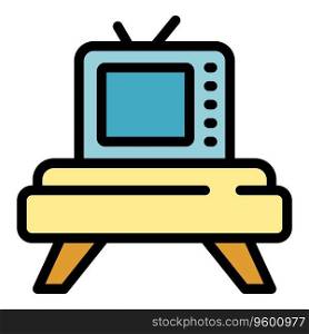 Tv comfort zone icon outline vector. Start change. People fear color flat. Tv comfort zone icon vector flat