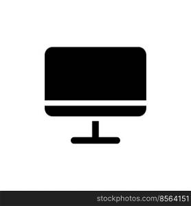 TV display black glyph ui icon. Television. Electronics store. E commerce. User interface design. Silhouette symbol on white space. Solid pictogram for web, mobile. Isolated vector illustration. TV display black glyph ui icon