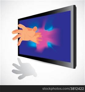 TV flat screen lcd, plasma realistic vector illustration.