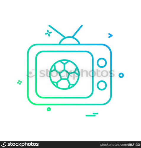 tv football icon vector design