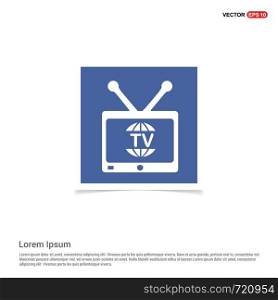 Tv Icon - Blue photo Frame